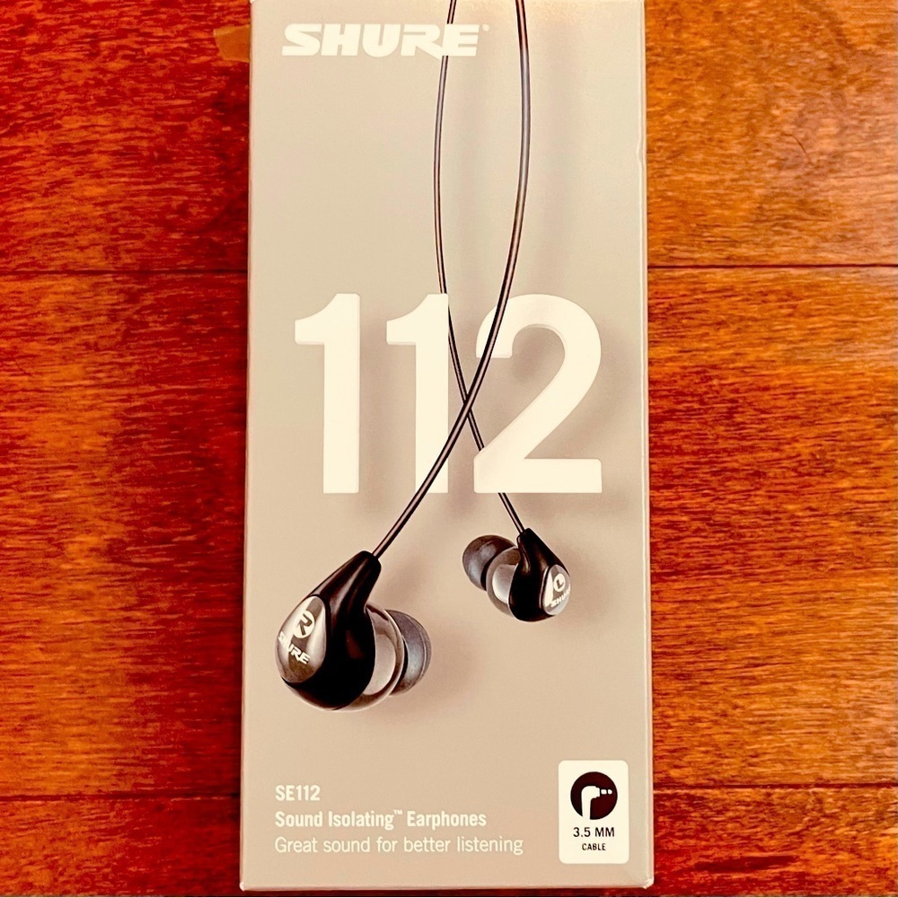 Shure SE112 Earphones, New in Opened Box